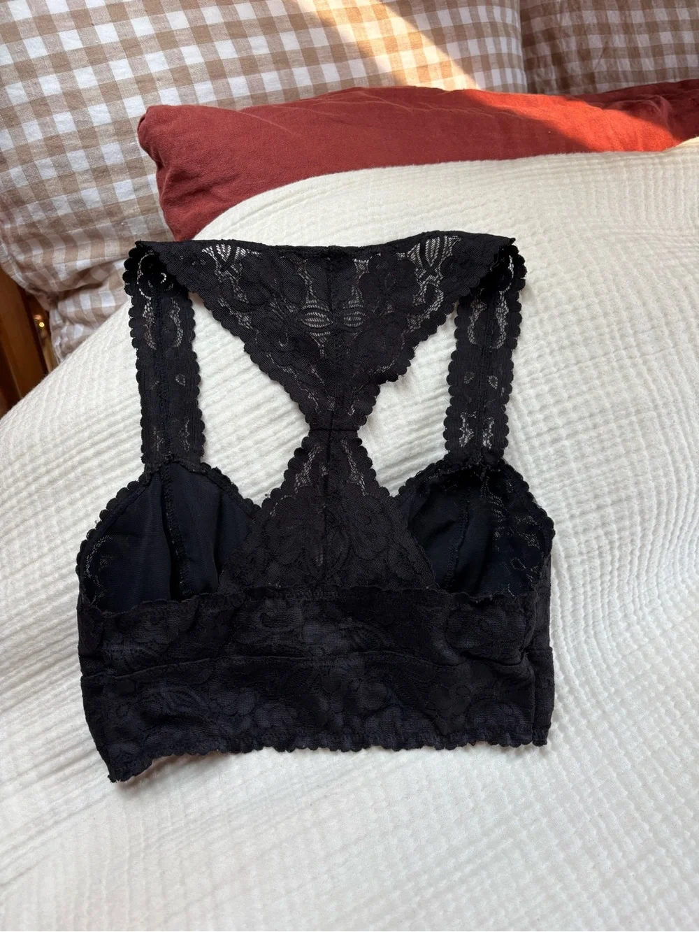 Intimately by Free People Black Lace Racerback Bralette